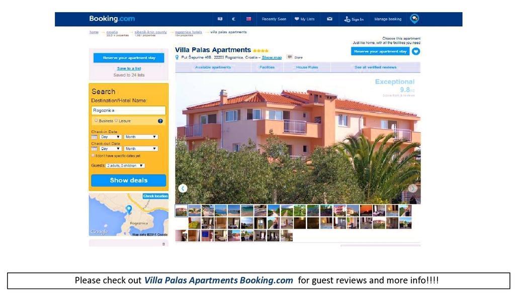 Villa Palas Apartments 2 Рогозница Экстерьер фото